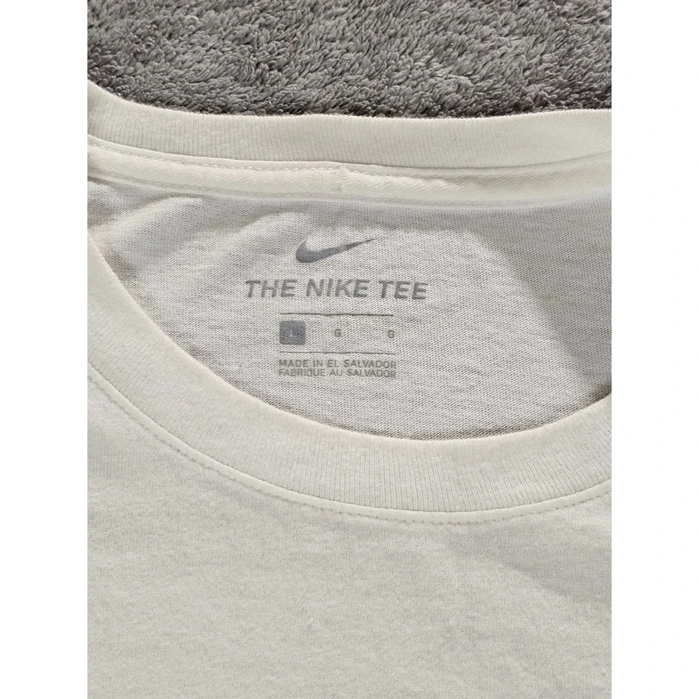Nike  Graphic T-Shirt White Pink Swoosh Nineteen Seventy Two Large L Short Slv